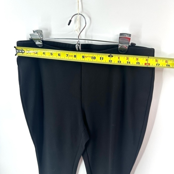 Chicos Size 2 US 12 Pull On Ponte Pants Black Stretch Slim Fit Slimming - Picture 5 of 9